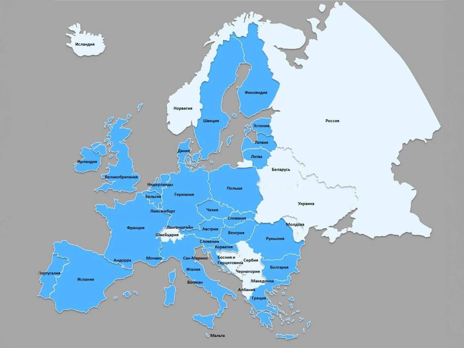 Какие государства расположены в европе. Страны Евросоюза на карте 2022. Страны европейского Союза на карте Европы.