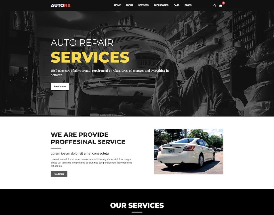 Web Design auto service. Car Repair website Design. Car Repair website Template. Car service website.