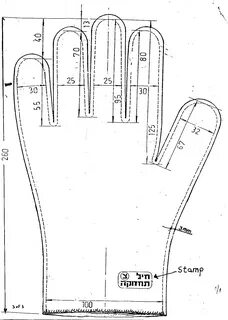Выкройка перчаток