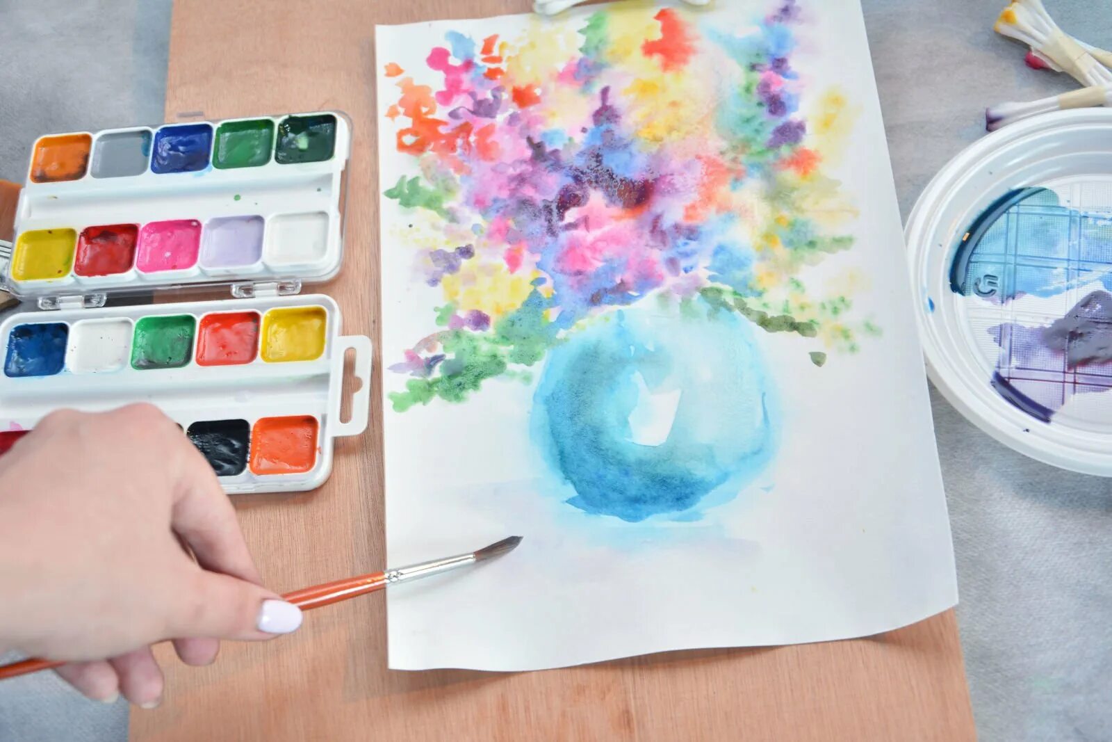 Акварельные детские. Рисование акварельными красками. Рисование красками для детей. Идеи для рисования красками. Рисование акварелью для детей.