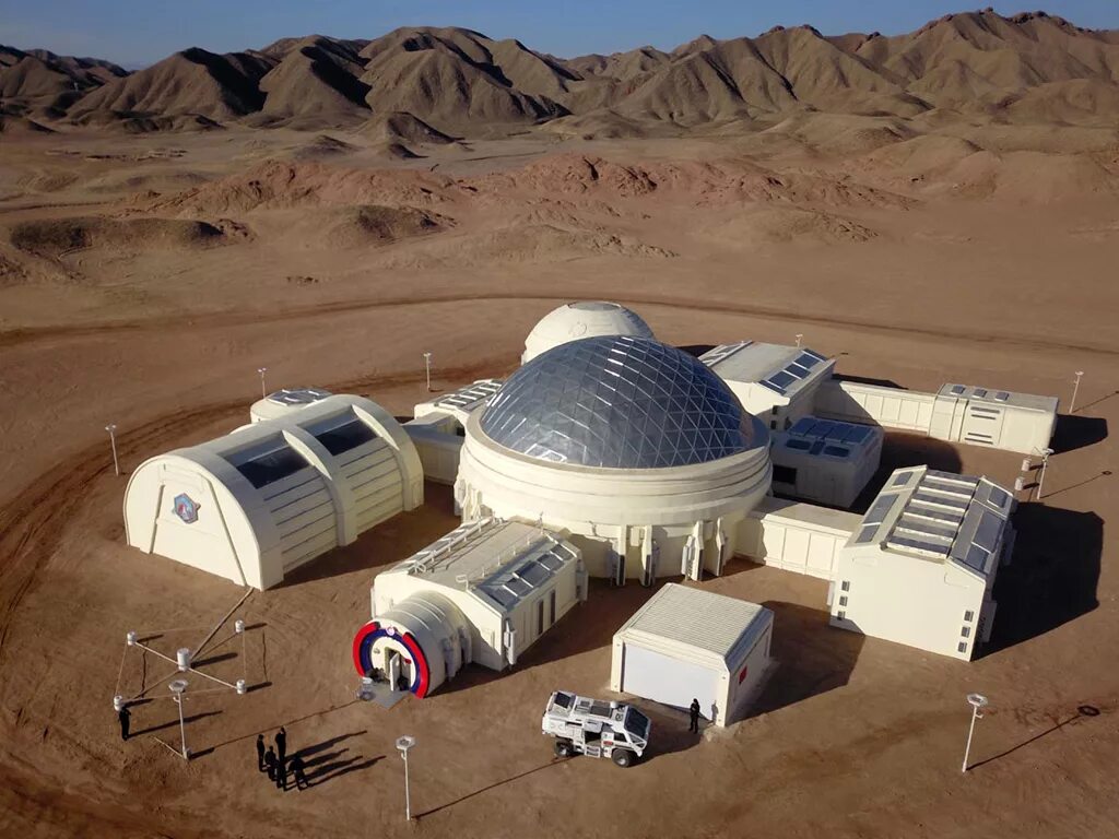 Марсианские контейнеры мир. Марсианская станция Гоби. Гоби пустыня Марс база. База на Марсе. Колония на Марсе.