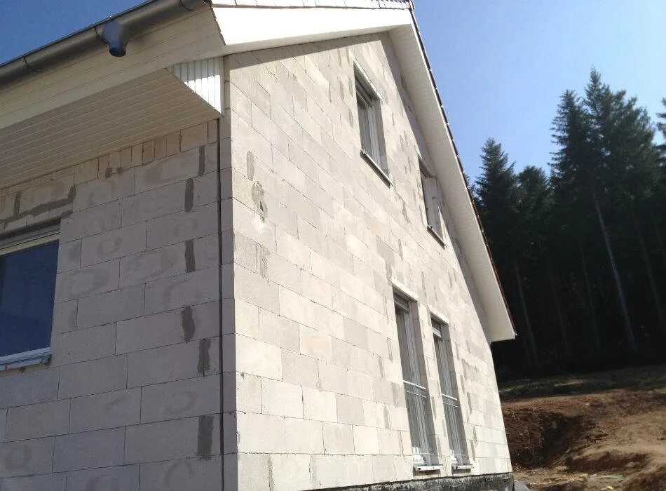 фасады домов из газобетона.