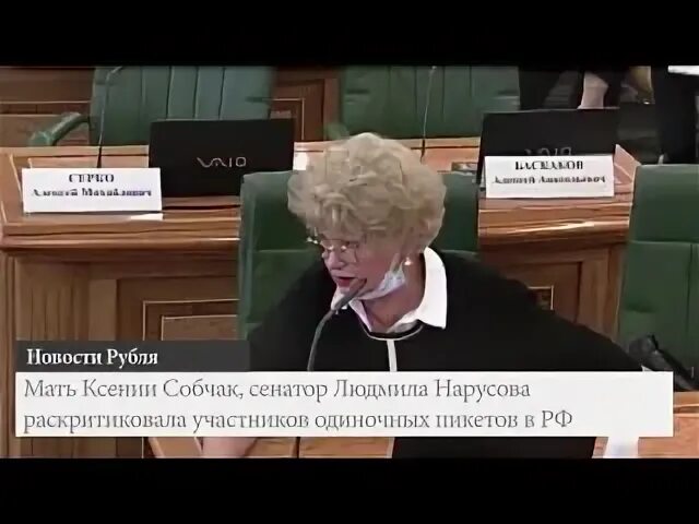 Нарусова пикет. Нарусова на заседании. Нарусова на заседании совета Федерации. Нарусова против новой Конституции.