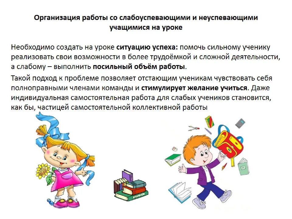 Работа со слабоуспевающими в начальной школе. Работа с неуспевающими учащимися. Формы и методы работы со слабоуспевающими учащимися. Методы работы с неуспевающим учеником в школе. Работа с одаренными и отстающими учащимися на уроке.