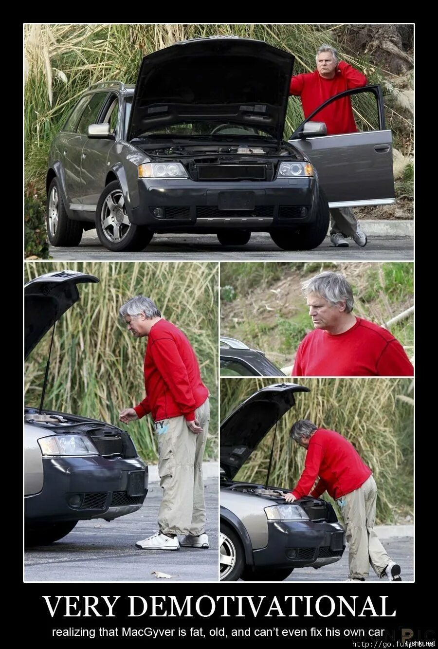 Fixes his car