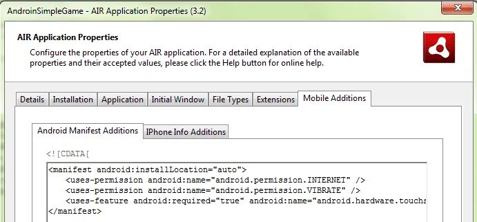 Application initialize