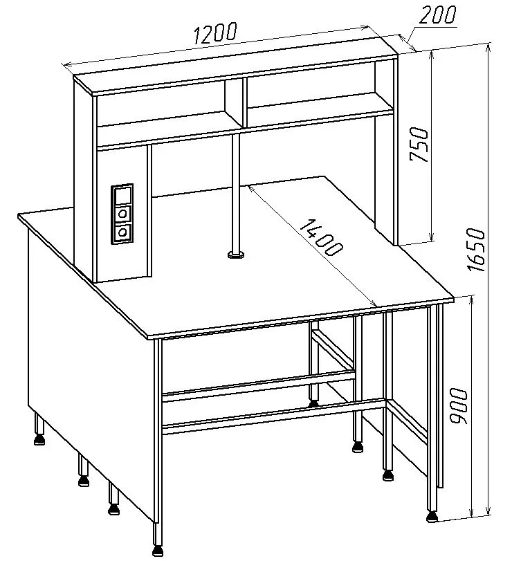 Стол островной лабораторный химический. Стол островной лабораторный чертеж. Стол лабораторный островной сол-106. Высота лабораторного стола