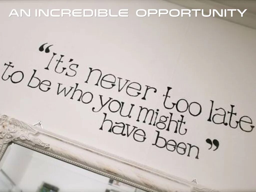 Татуировка it's never too late. Too late in Life. To be late quote. You are always late.