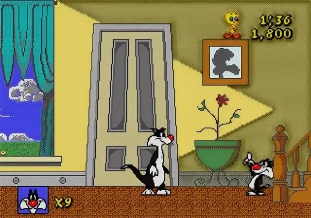 Игра кот на приставке. Игра сега кот и птичка. игра на сегу про кота и птичку. игра на сегу цыпленок и кот.