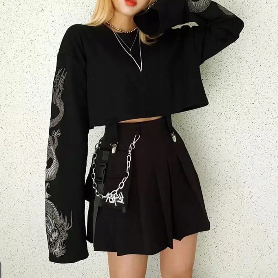 Goth outfit Грандж чёрная корейская одежда. Goth outfit Грандж 2019 корейский. Goth outfit Грандж 2020 корейская одежда. Goth outfit Грандж 2020 корейский юбка. Черная кофта и черная юбка