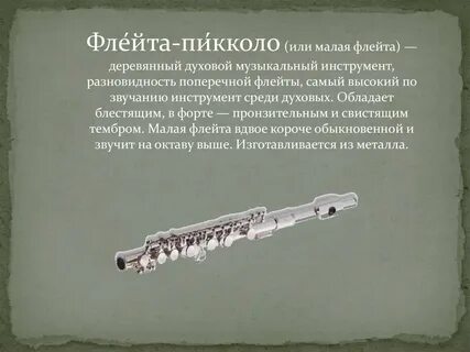 Тембр духовые музыкальные инструменты
