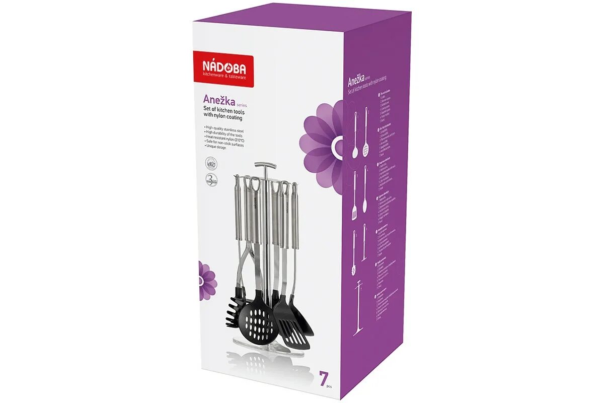 набор кухонных предметов nadoba. вешалка для кухонных инструментов, 45 см, nadoba, серия anezka. ). набор кухонных принадлежностей "queen ruby", 20 предметов. 9.