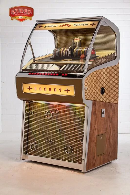 Музыкальный автомат в стиле ретро Ricatech RR2500 Brown "Jukebox Las Vegas" (с н
