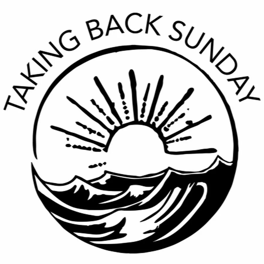 Back sunday. Логотип Sunday. Taking back Sunday logo. Taking back Sunday лого. Taking back Sunday tell all.