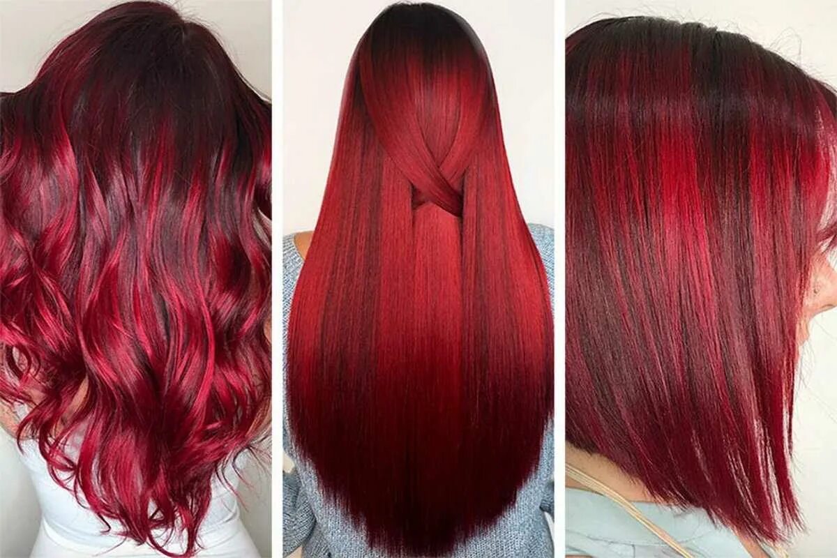 Помогает ли красный. Окрашивание в красных тонах. Красный цвет волос. Красные волосы окрашивание. Окрашивание в холодный красный.