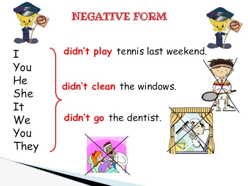 Be negative form. Negative form. do negative form. go negative form. national negative form.