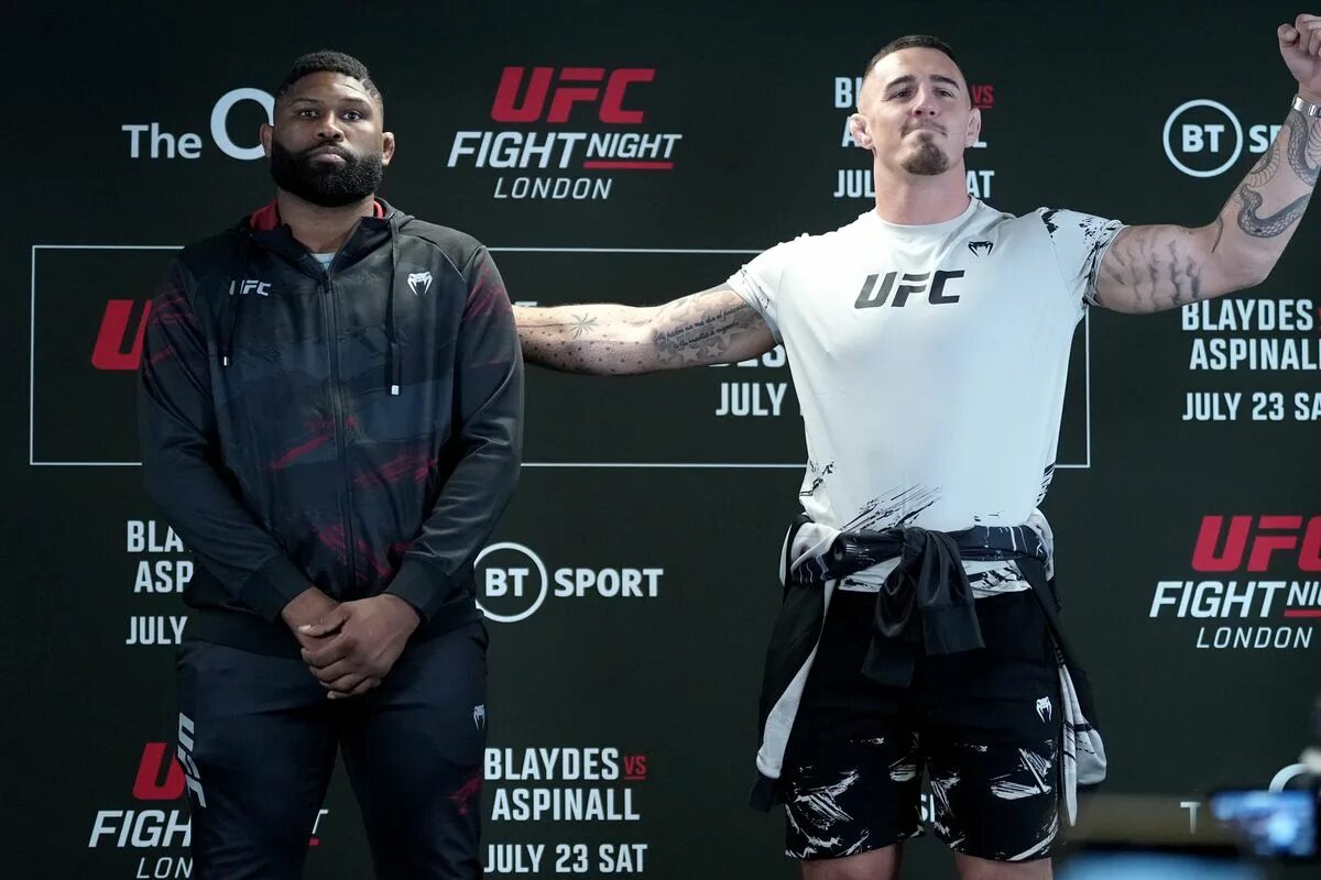 Кертис Блэйдс взвешивание. Tom Aspinall vs Curtis Blaydes. Ufc fight night 238 кард