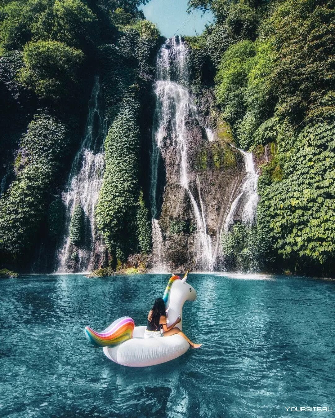 Индонезия Бали. Водопад Тегенунган. Banyumala Twin Waterfalls. Бали (остров в малайском архипелаге). Бали красота