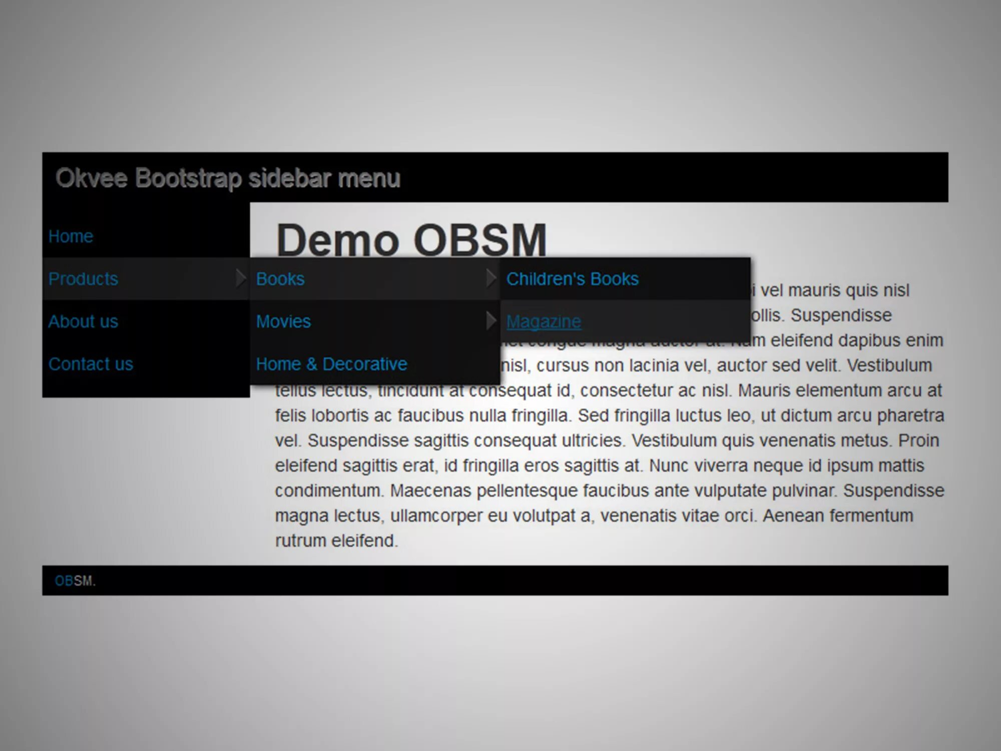 Bootstrap sidebar