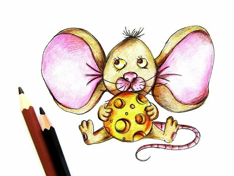 Мышь маркером. Мышка цветными карандашами. Фломастеры мышка. Мышь маркерами. Мышь рисунок маркерами.