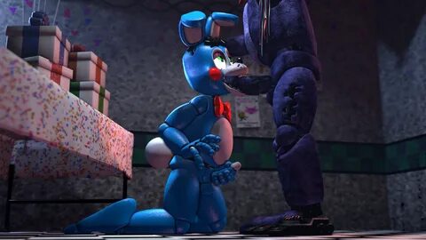 scott cawthon, toy bonnie (fnaf), withered bonnie (fnaf), 16:9, 3d (artwork...
