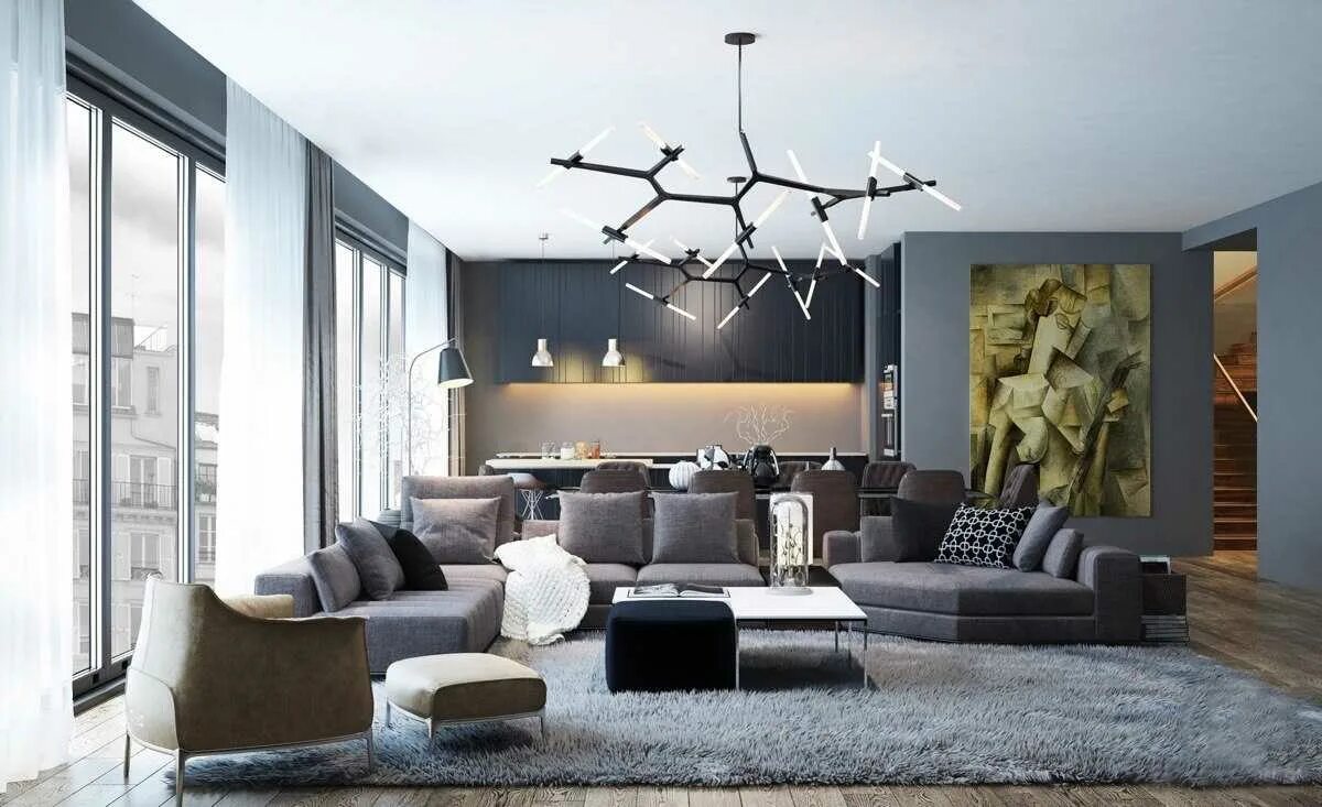 Люстры в современном интерьере. Люстры интерьер 2023. Хрустальная люстра в современном интерьере. Стильный интерьер квартиры. Современные светильники для натяжных потолков в гостиную.