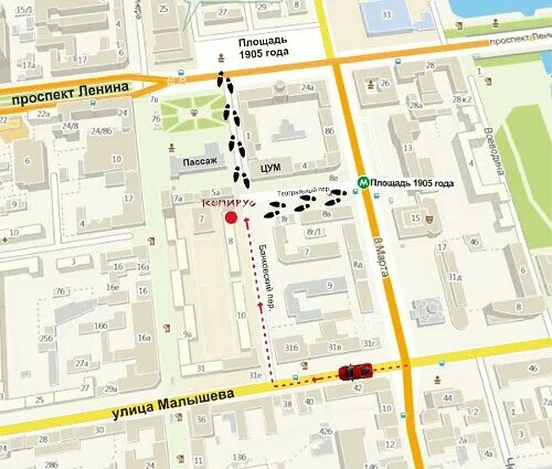 карта екатеринбурга 1905 года