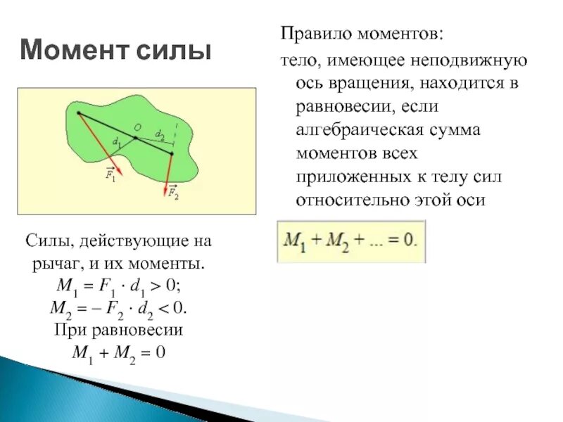 Вращающийся момент силы формула. Правило моментов сил относительно оси проходящей через шарнир. Правило моментов для вращающегося тела. Как найти момент силы стержня. Вращающий момент блоков формула.