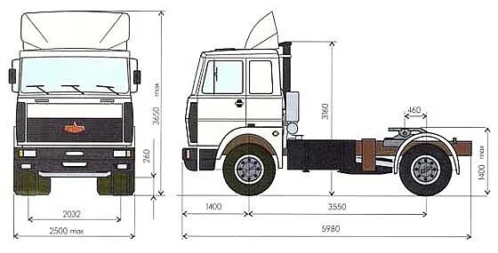 Маз расстояние. МАЗ 54329 габариты. Габариты МАЗ 5432. Седельный тягач МАЗ габариты. Седельный тягач МАЗ 5440 габариты.