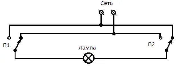 Схема 2 выключателя 1. Схема включения выключения лампочки с 2 разных выключателей. схема включения лампочки от 2 выключателей. схема включения выключения 1 лампочки 2 выключателями. схема 2 светильника и выключатель.