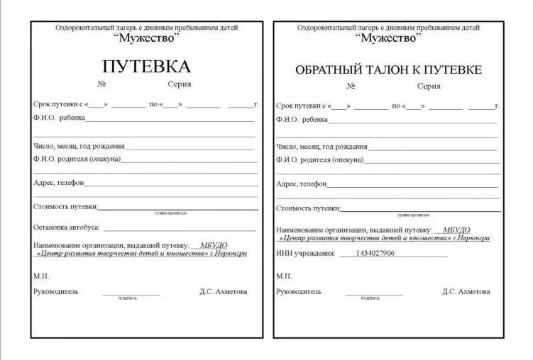 Подать путевку в лагерь. Обратный талон к путевке в детский лагерь. путевка в лагерь. путевка в лагерь образец. как выглядит путевка в лагерь.