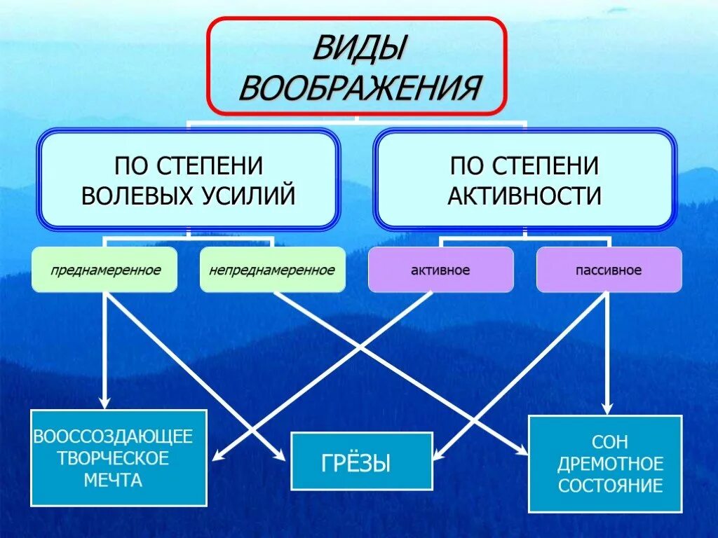 Два примера воображения. Типы воображения. Виды пассивного воображения. Типы воображения в психологии. Виды активного воображения в психологии.