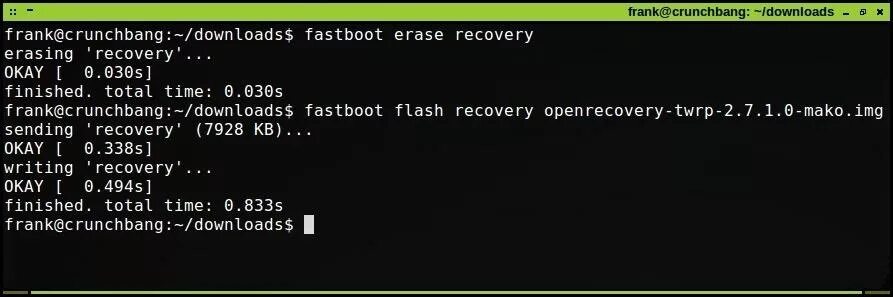 Прошивка андроид через fastboot