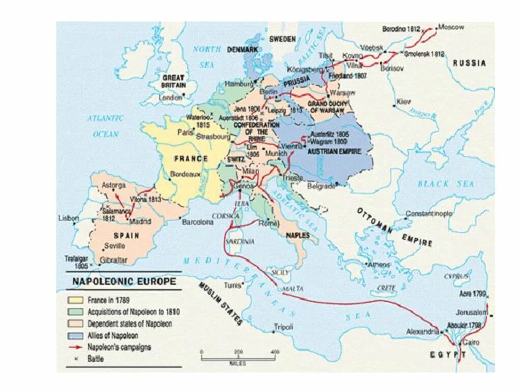 На какие страны нападал наполеон. Карта Европы 1812 года Наполеон. Карта наполеоновских войн 1812. Карта завоевания Наполеона до 1812 года.