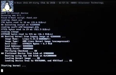 Linux boots