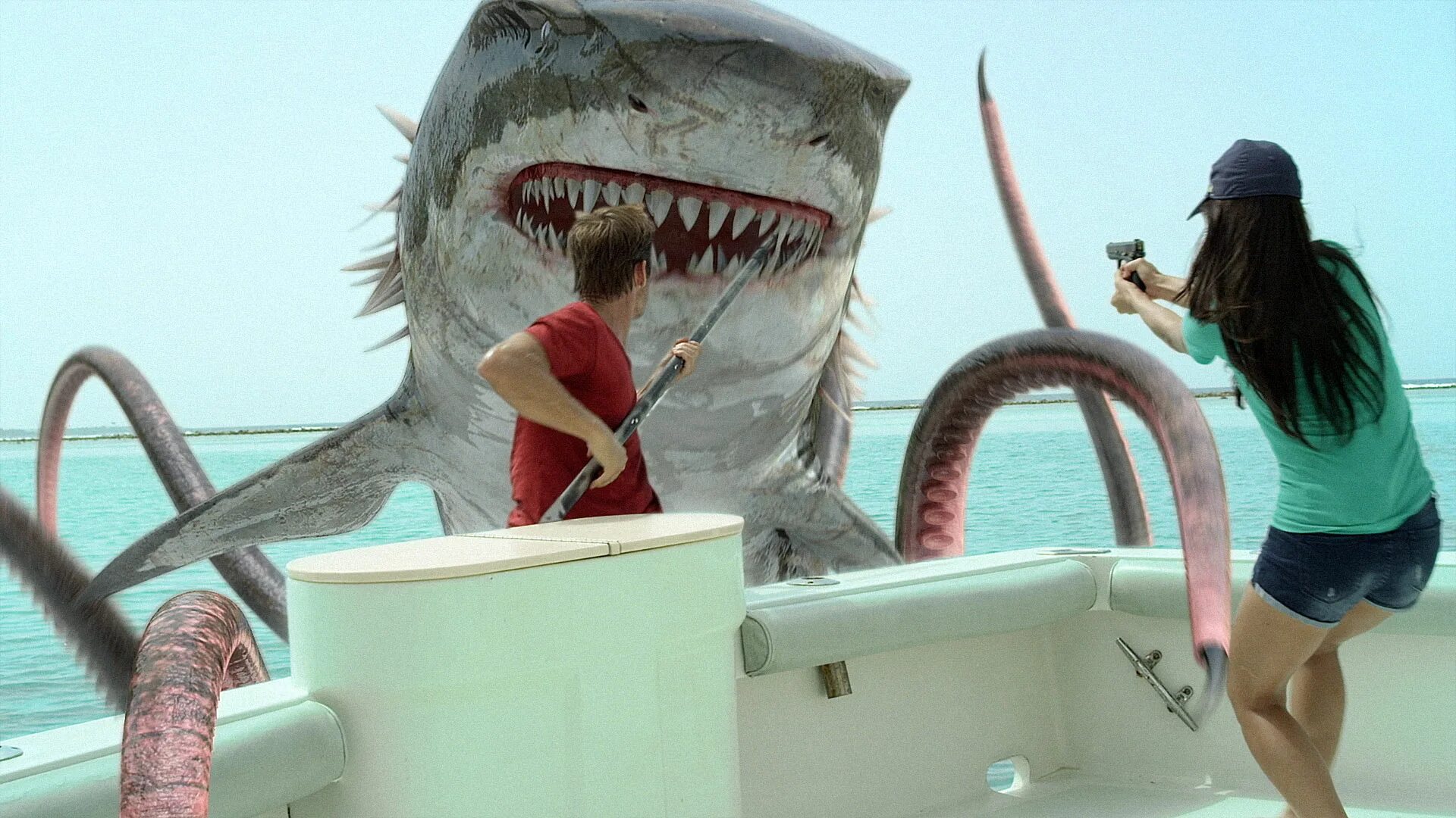 Yum thee boss. Акулосьминог Sharktopus, 2010. Акулосьминог против птеракуды фильм 2014. Акулосьминог Sharktopus Керем. Акулозавр Dinoshark, 2010.