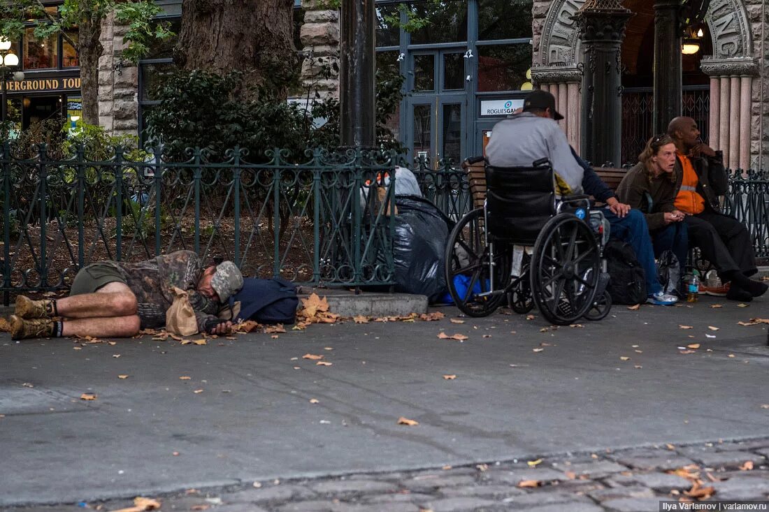 Бомжи сейчас. Улица Хастингс Ванкувер бомжи.