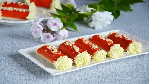 Рулетики из крабовых палочек