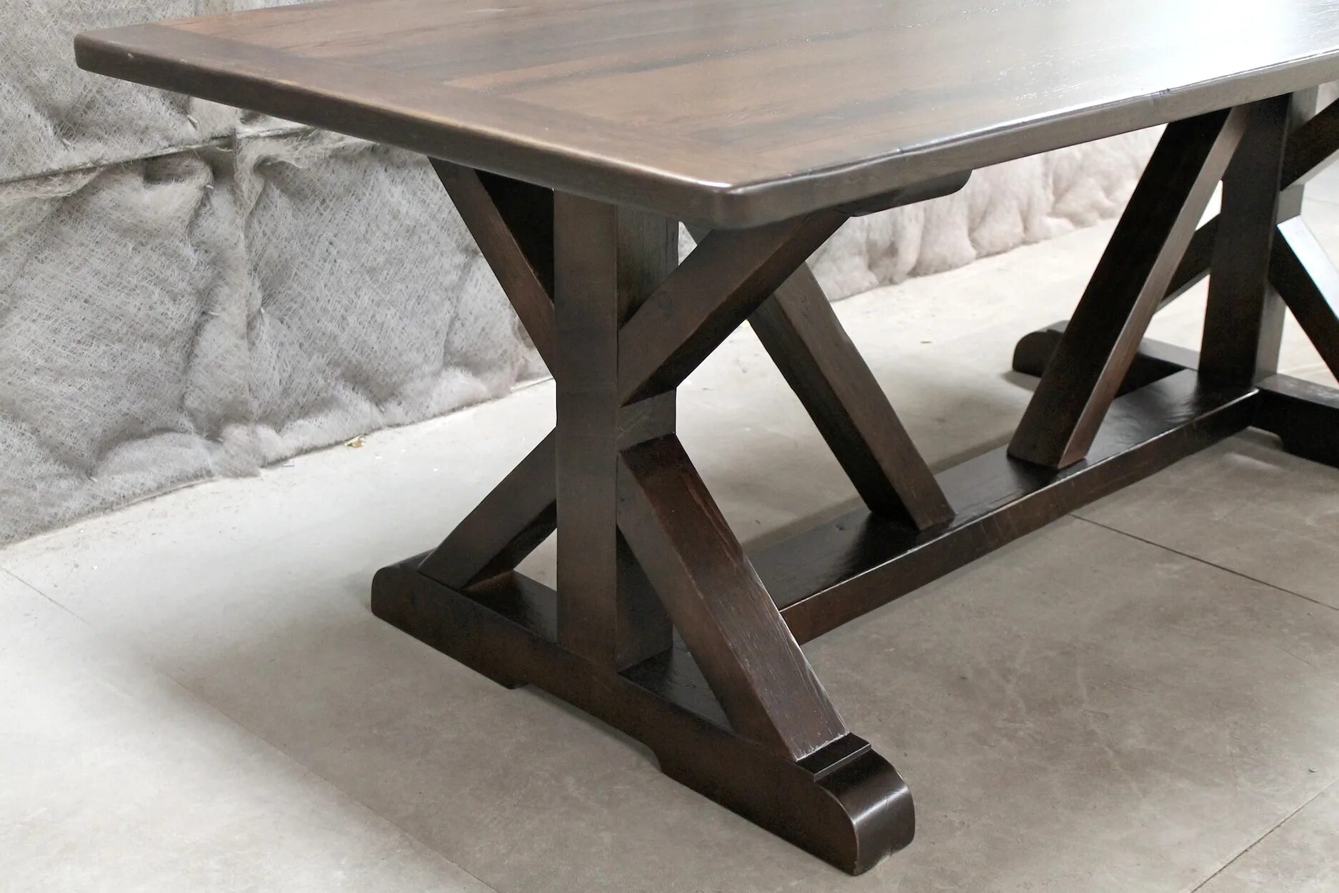 Restore table. Trestle table. leonila trestle dining table. foldaway trestle table. christy trestle dining table.