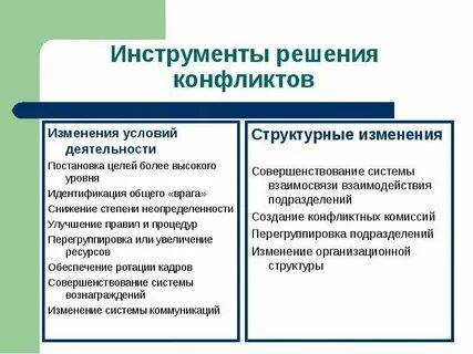 Инструменты решения