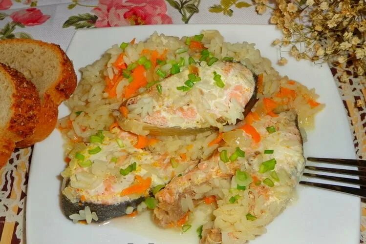 Рецепт горбуша рис