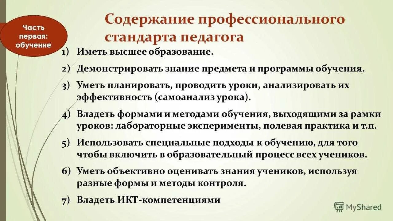 Современные требования профессионально педагогического образования. Требования профессионального стандарта педагога. Требования к деятельности учителя. Требования к профессиональной деятельности учителя. Содержание профессионального стандарта педагога.