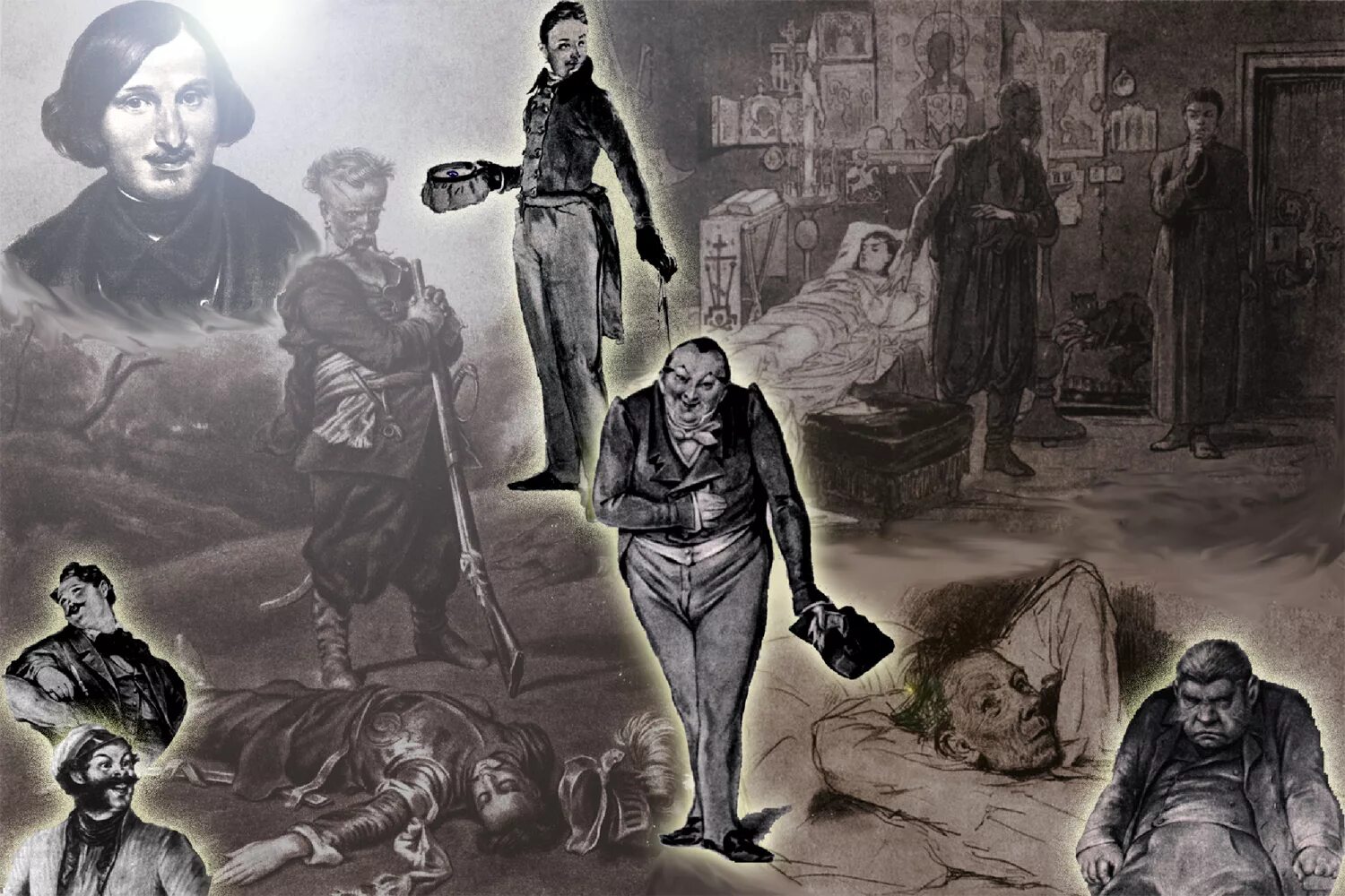 Мистический портрет гоголя. Мертвые души арт Гоголь.