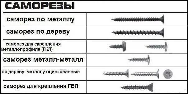Какие бывают шурупы