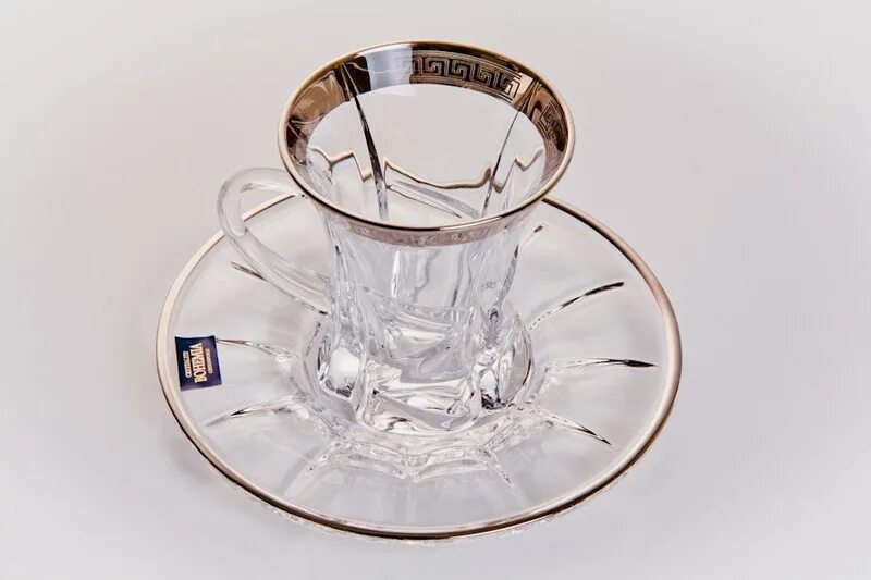 Купить стаканы на озоне. Набор для чая кристалайт - 375495 (чашка 90 мл + блюдце) на. Хрусталь Неман армуды. Чашка с блюдцем хрусталь Богемия. Посуда Богемия армуды.
