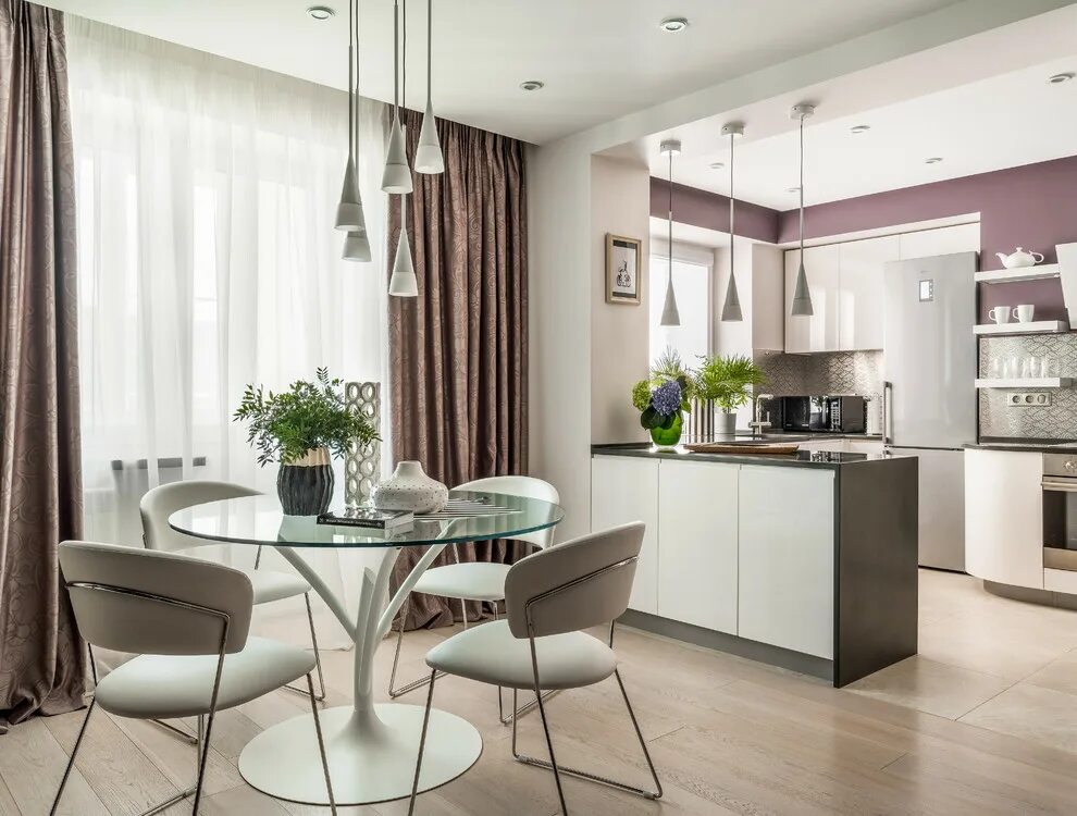 Кухня дизайн интерьер 20 кв Интересный дизайн кухни-гостиной Apartamentos pequenos, Cozinha conjugada, Decor