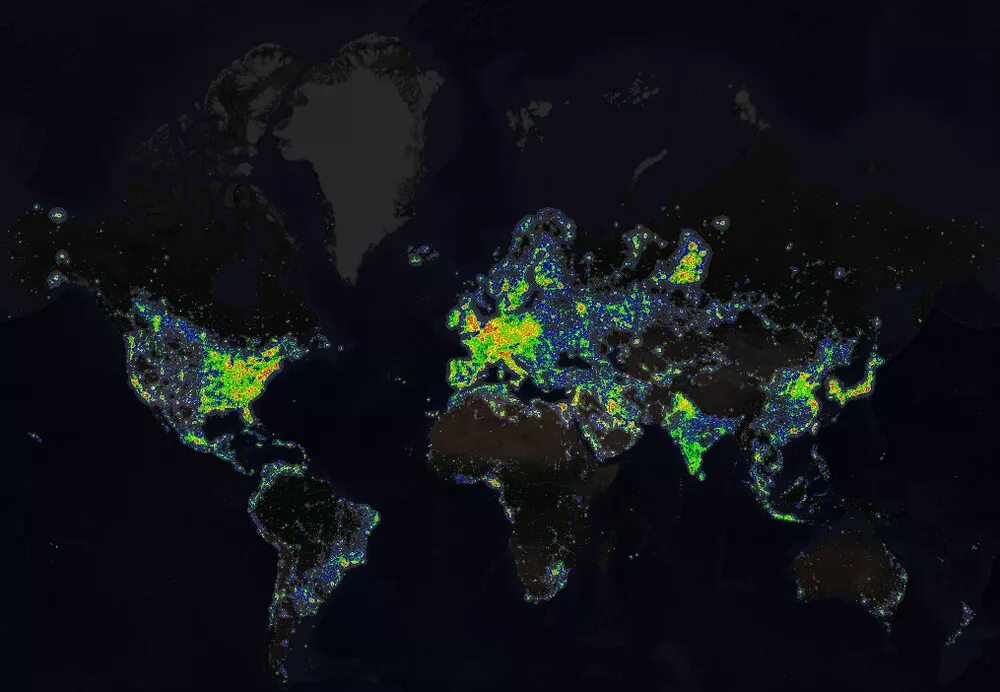 Города света карта. Карта светового загрязнения России 2023. Световая загрязненность России карта. Световое загрязнение.