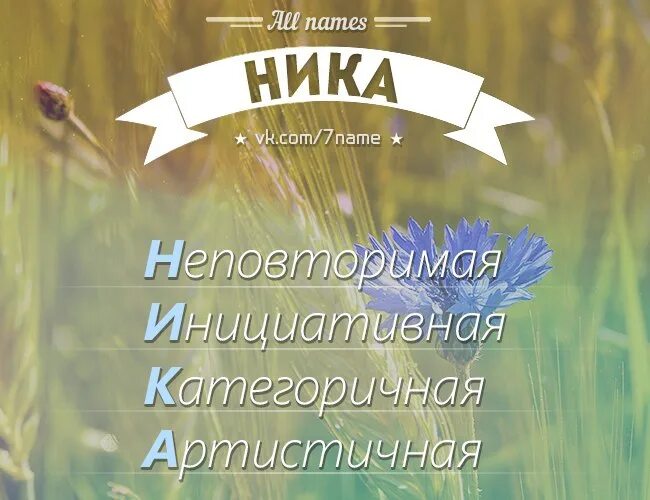 Именины Ники. Кличка ники