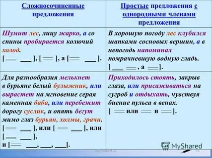 2 несложных предложения