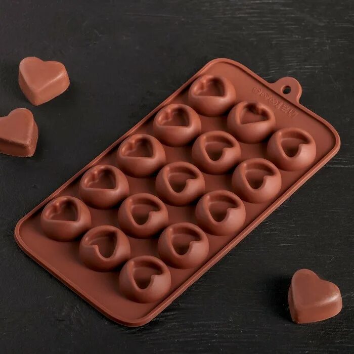 Силиконовые формы для шоколада купить. 2854850 Форма для льда и шоколада «коробка конфет», 23,2×13,8 см, 24 ячейки.. Форма силиконовая сердца 15 ячеек. Силиконовая форма шоколад.